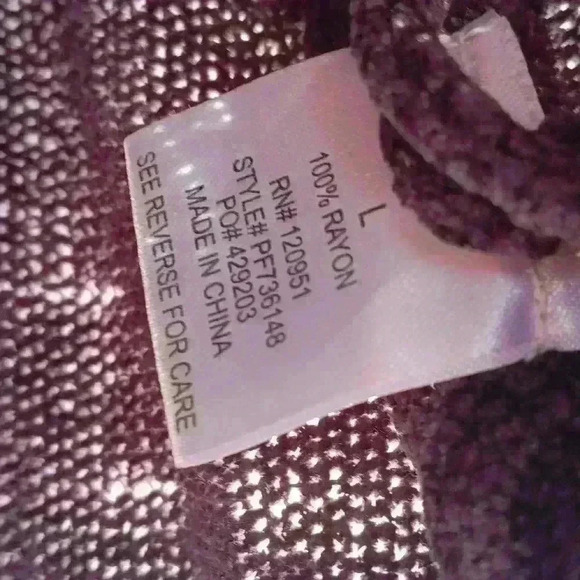 Hippie Rose L velour black rayon sweater criss cross accent normcore grunge - Picture 11 of 12